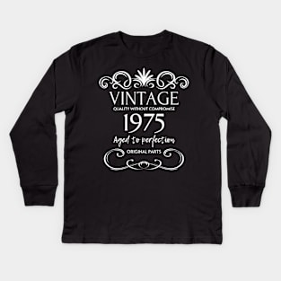 Vintage 1975 - Birthday Gift For Men Kids Long Sleeve T-Shirt